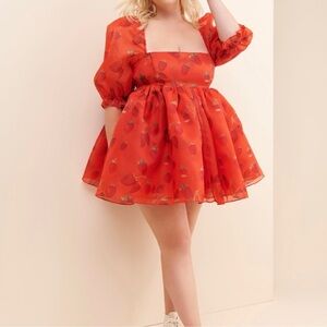 Selkie Strawberry Puff Dress